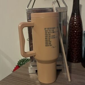 My Vocabulary At Work What The F are you F  kidding me shut the F up 40oz Cup